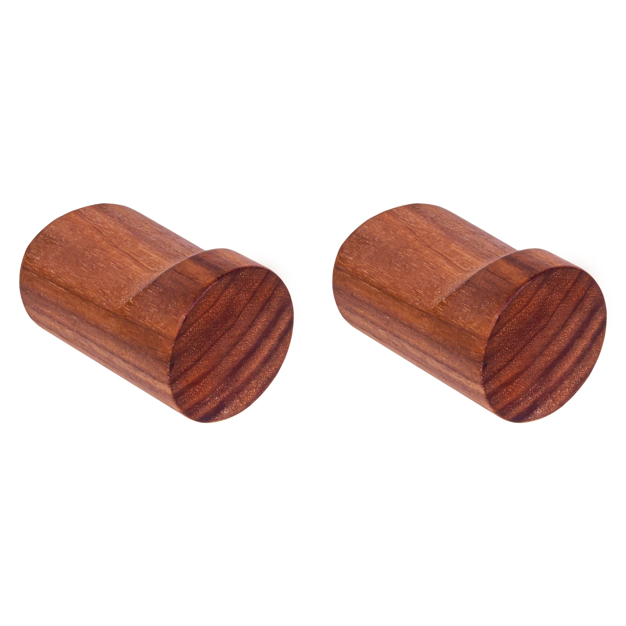 QUVIO Wandkapstok - Hout - donkerbruin - Set van 2