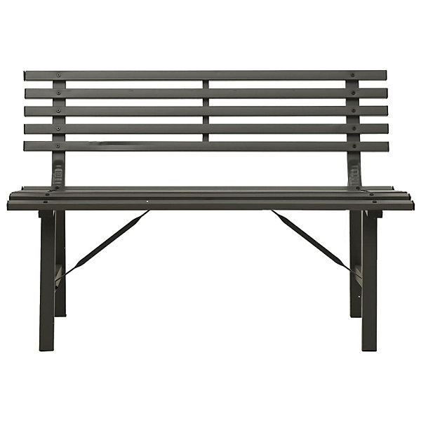 Banc de jardin meuble de patio noir Helloshop26