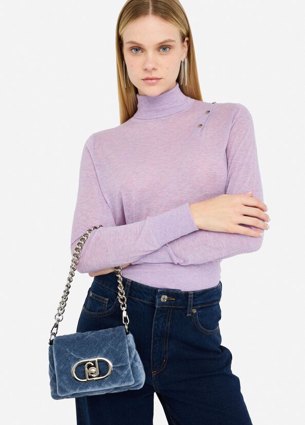 Borsa LaPuffy piccola in velluto