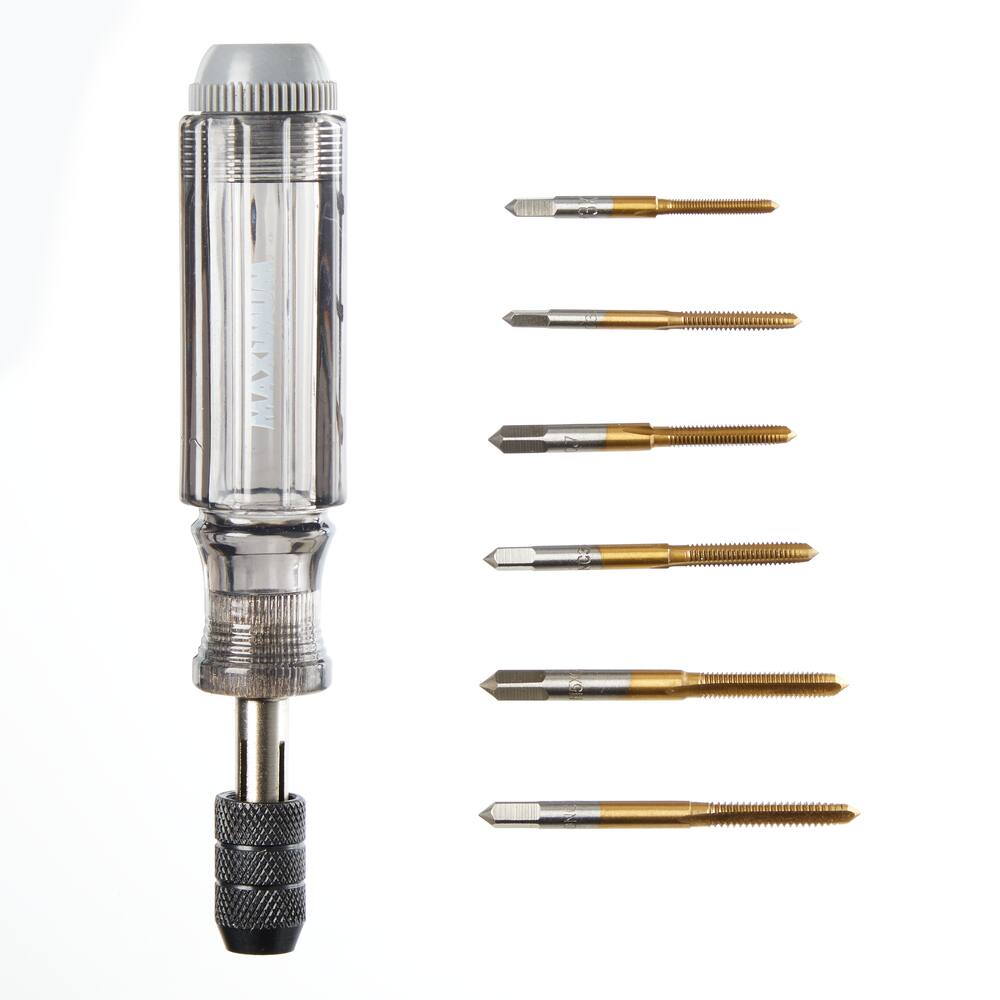 MAXIMUM Tap & Driver Set, Metric, Carbon Steel, 7-pc