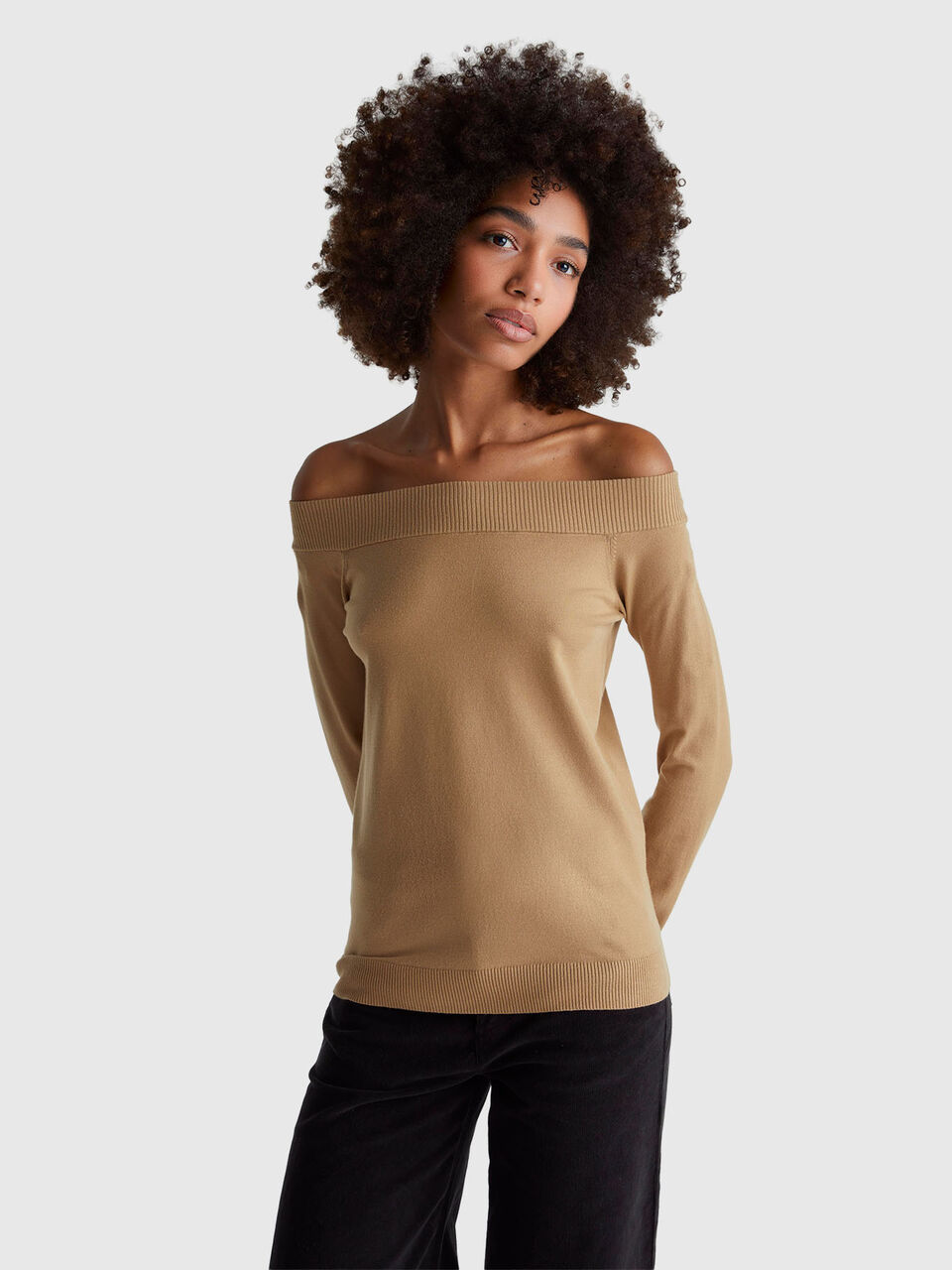 Bardot neck sweater