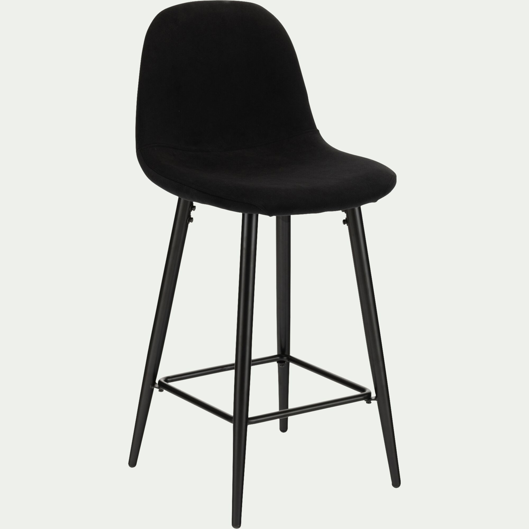 LOANA - Chaise de bar - noir H66cm