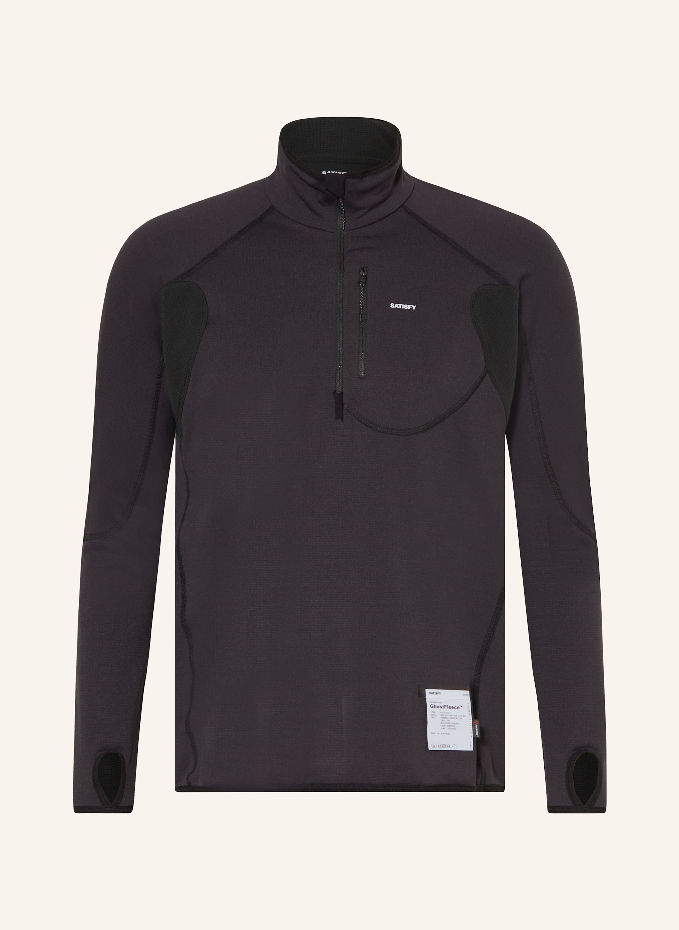 SATISFY Laufshirt GHOSTFLEECE™ HALF ZIP