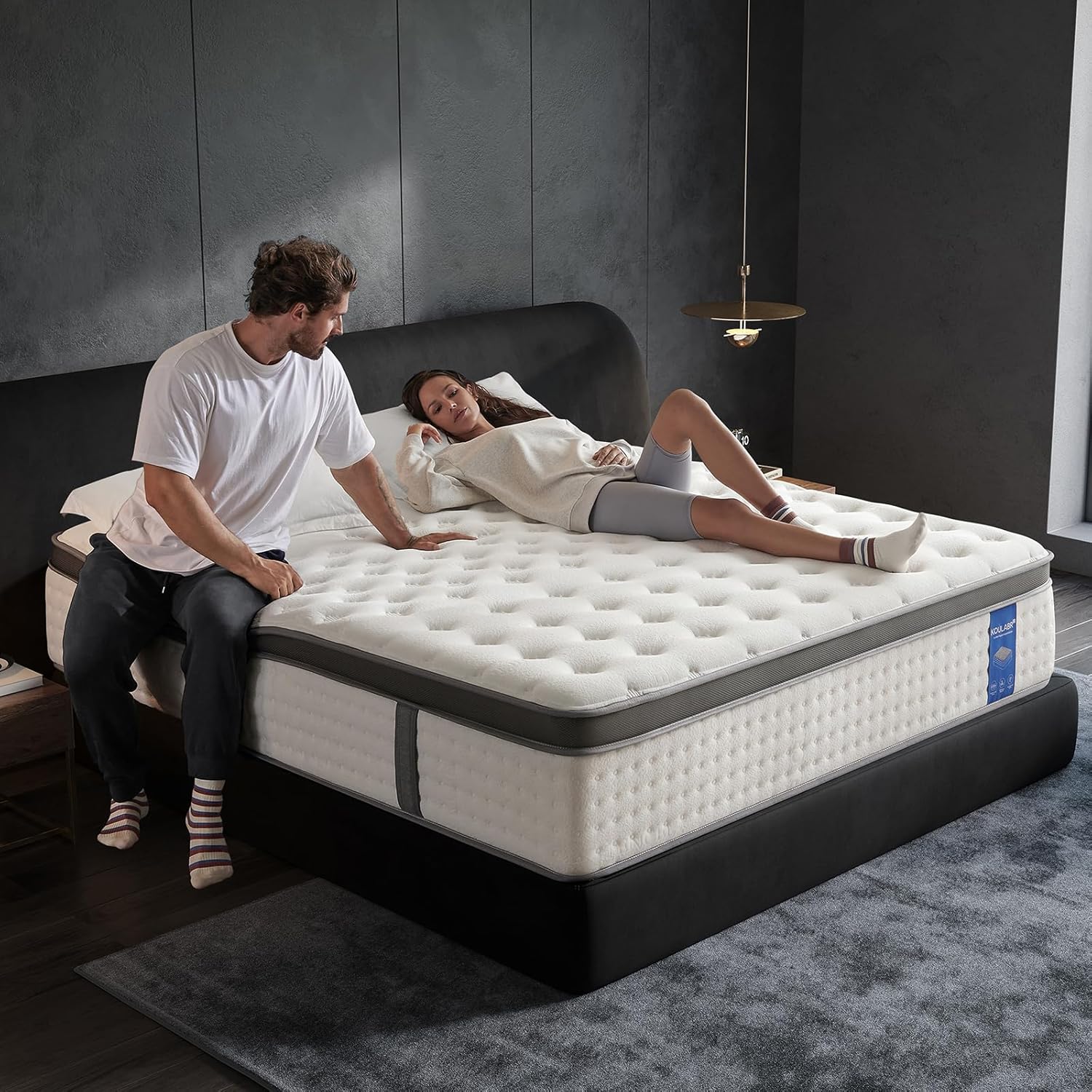 14 Inch King Size Mattress – The Feel Most Sleepers Prefer | Hybrid Gel Memory Foam Comfort & Balanced Support for Back and Side Sleepers – Medium-Firm