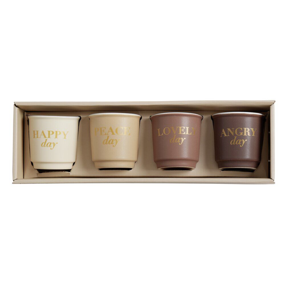 Tasse expresso x4 avec inscription message 80ml