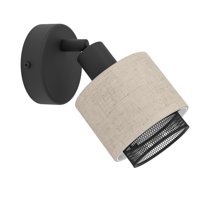 Spot Rosley noir et lin E14 40 W EGLO