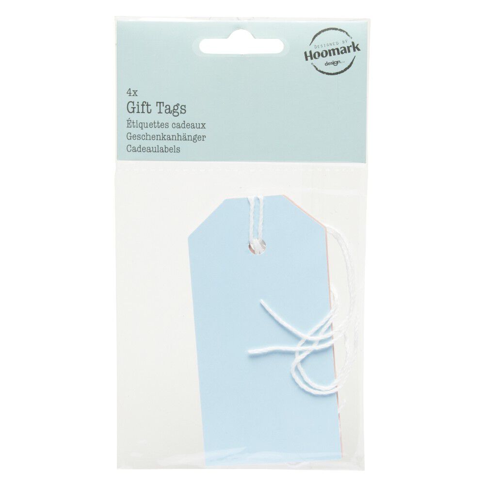 étiquette cadeau aux couleurs pastel x4