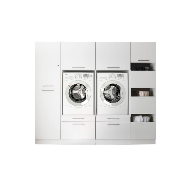 Waschmaschinenschrank »Clara«, HWRSET14, BxHxT: 234,8 x 200 x 67,6 cm, weiß matt