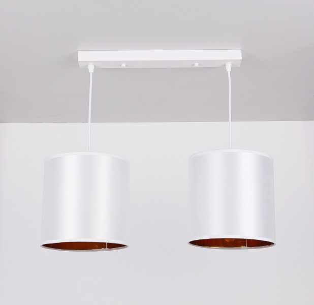 Lampa wisząca biało-złota ATLANTA 2xE27x40W wym: 95x54x20 cm Candellux