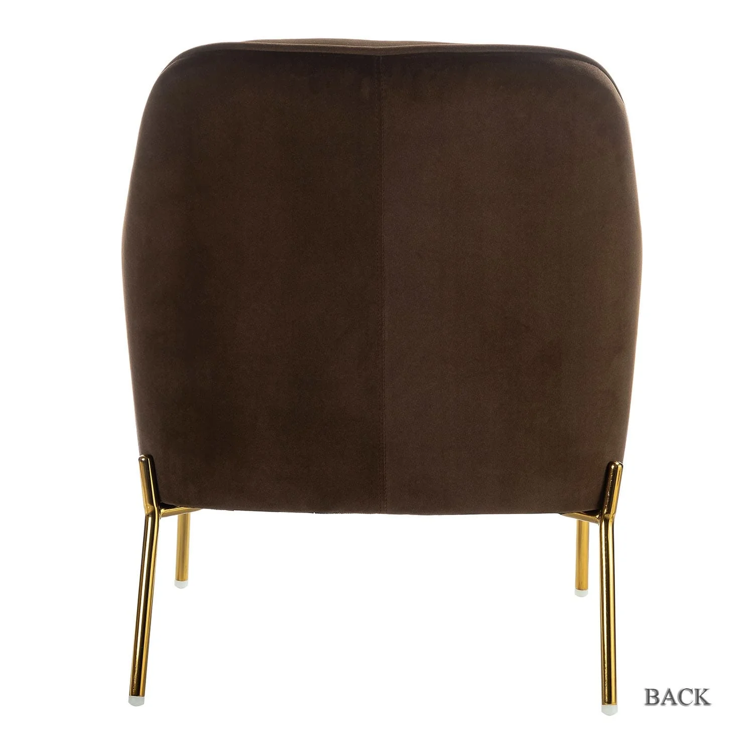 Marina Modern Velvet Accent Chair with Golden Legs Set of 2 by HULALA HOME