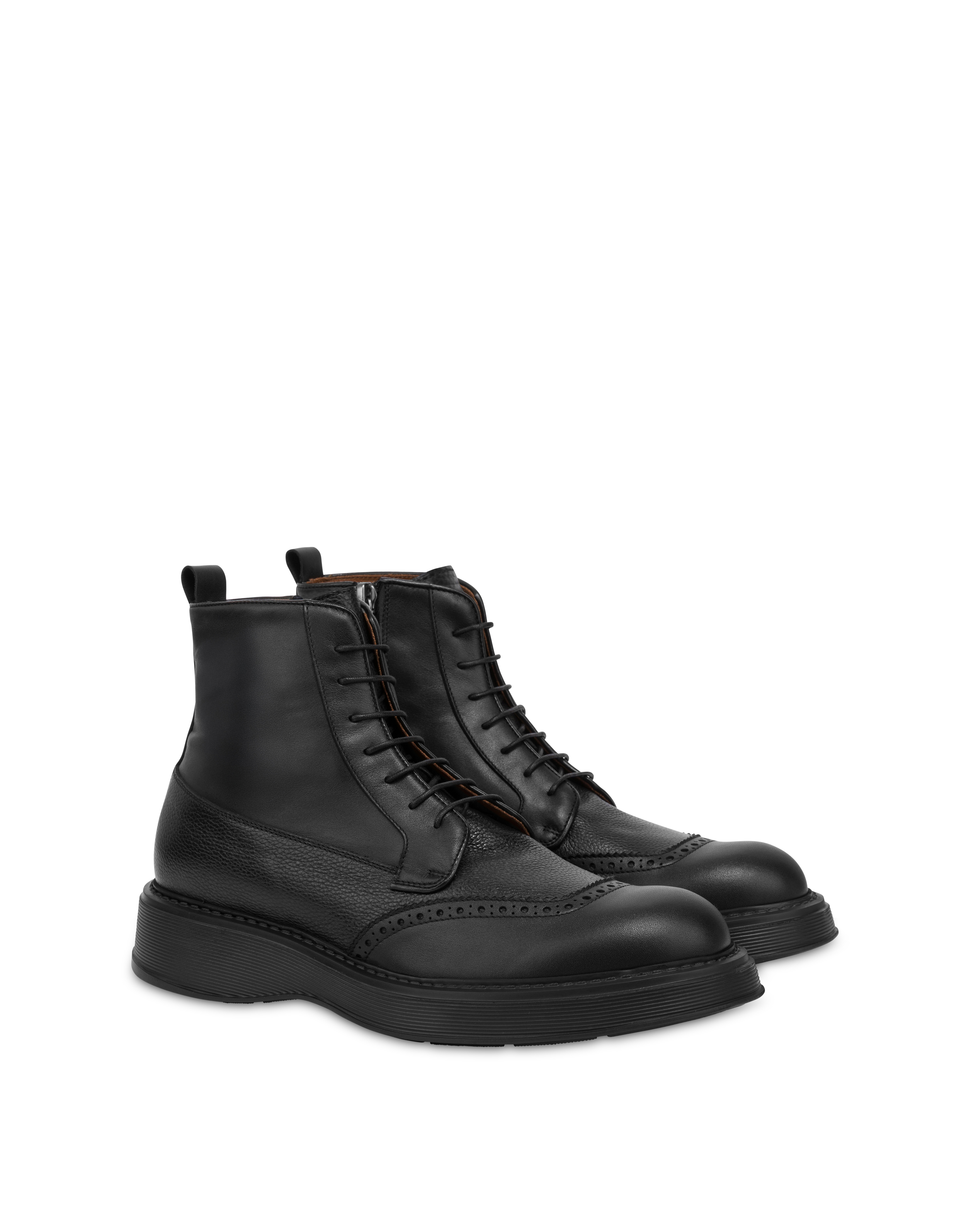 Stivaletto James In Vitello Granato Nero/nero