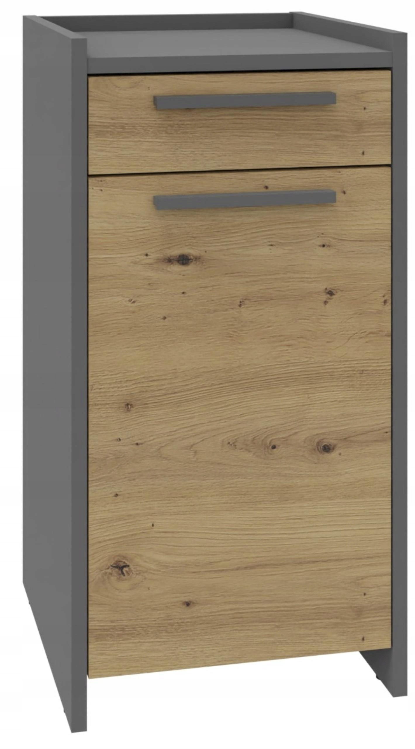 Komoda szafka ALTIVO 1D1SN artisan-antracyt regał 1 drzwi 1 niska szuflada