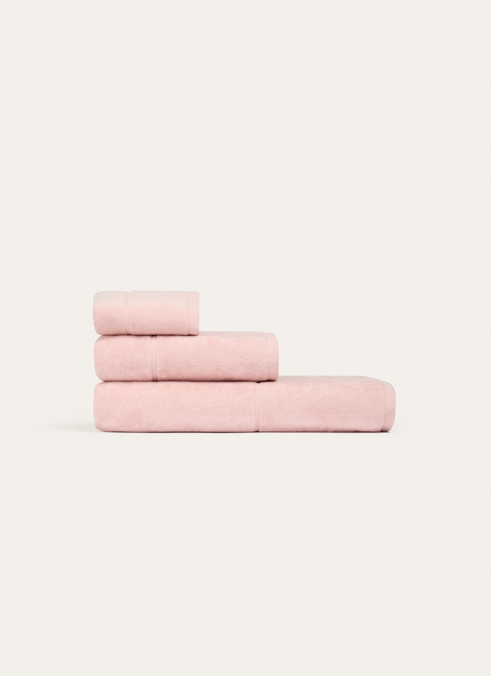 SERVIETTE DE TOILETTE EN VELOURS BRODÉE 500GR ROSE
