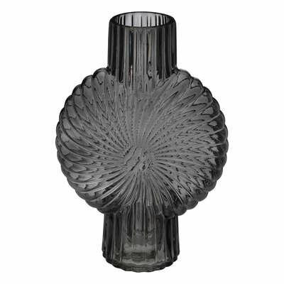 Wazon Shell szary szklany 32cm