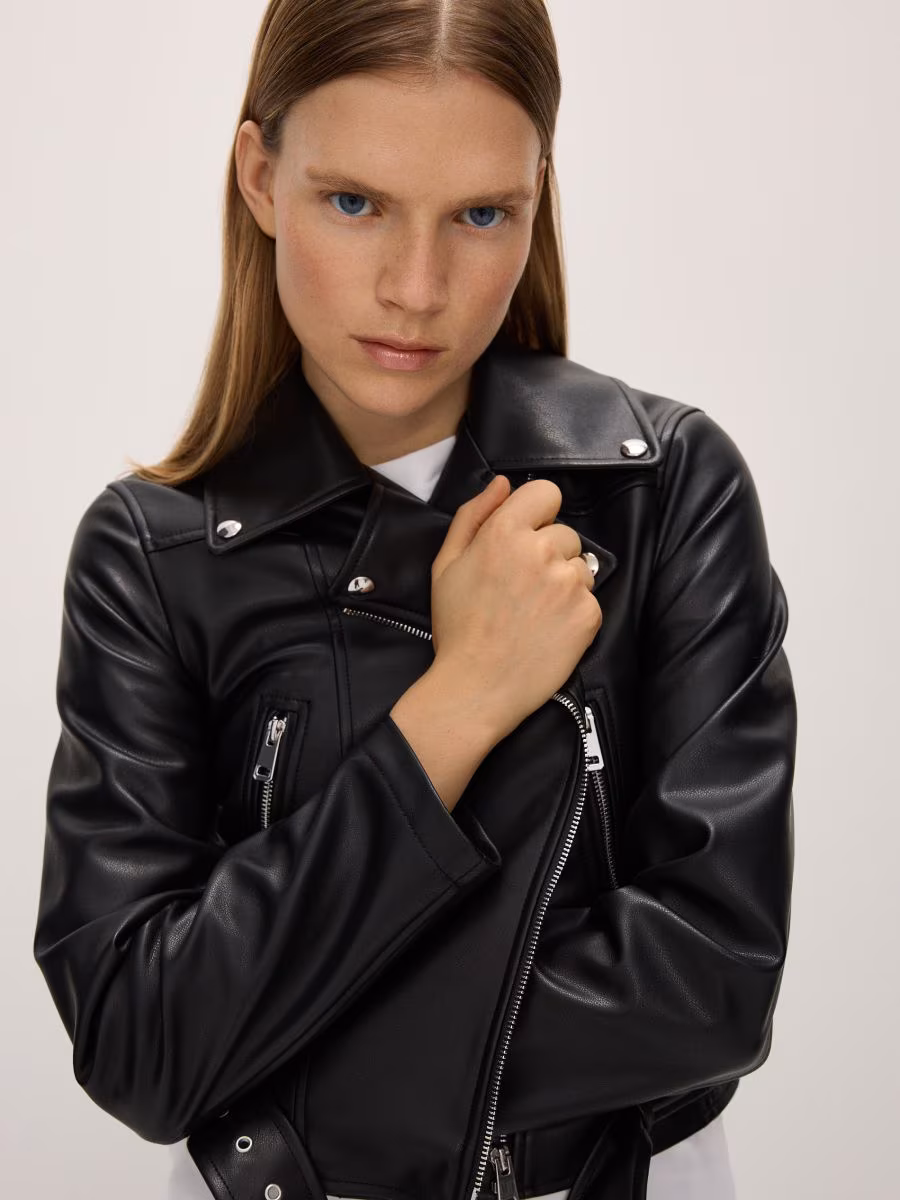 Faux Leather Biker Jacket