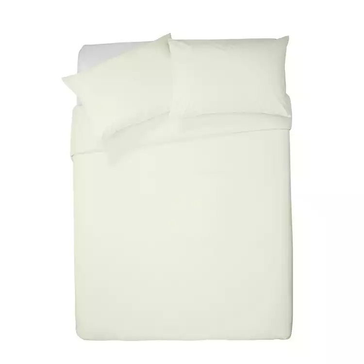 Habitat Pure Cotton 200TC Cream Bedding Set - Double