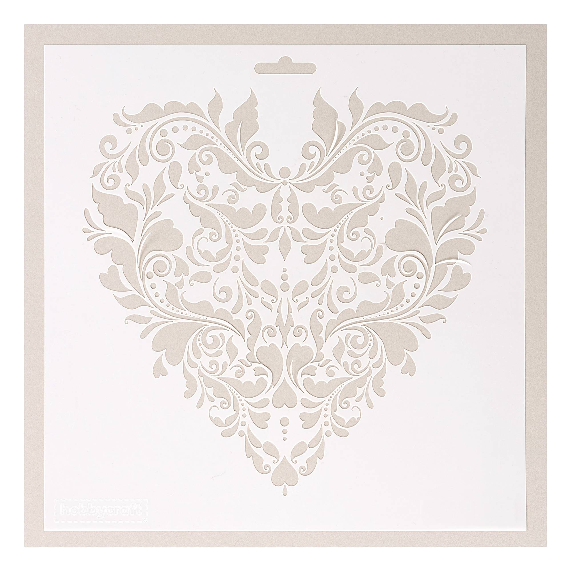 Filigree Heart Stencil 25cm x 25cm