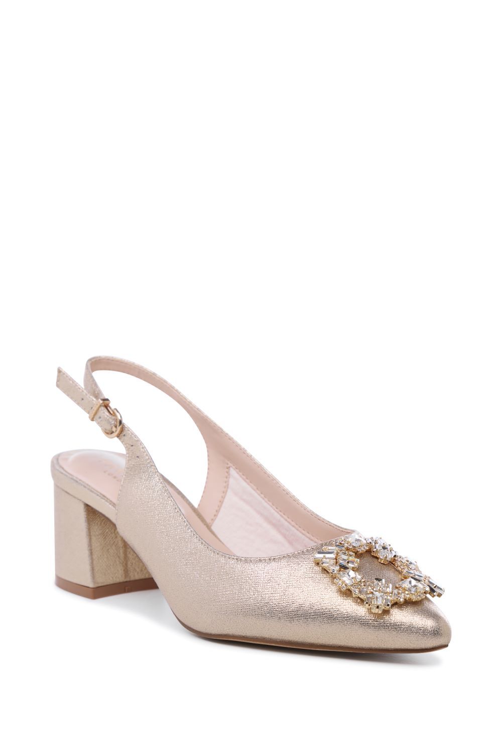 Paradox London Floris' Wide Fit Mid Block Heel Slingback