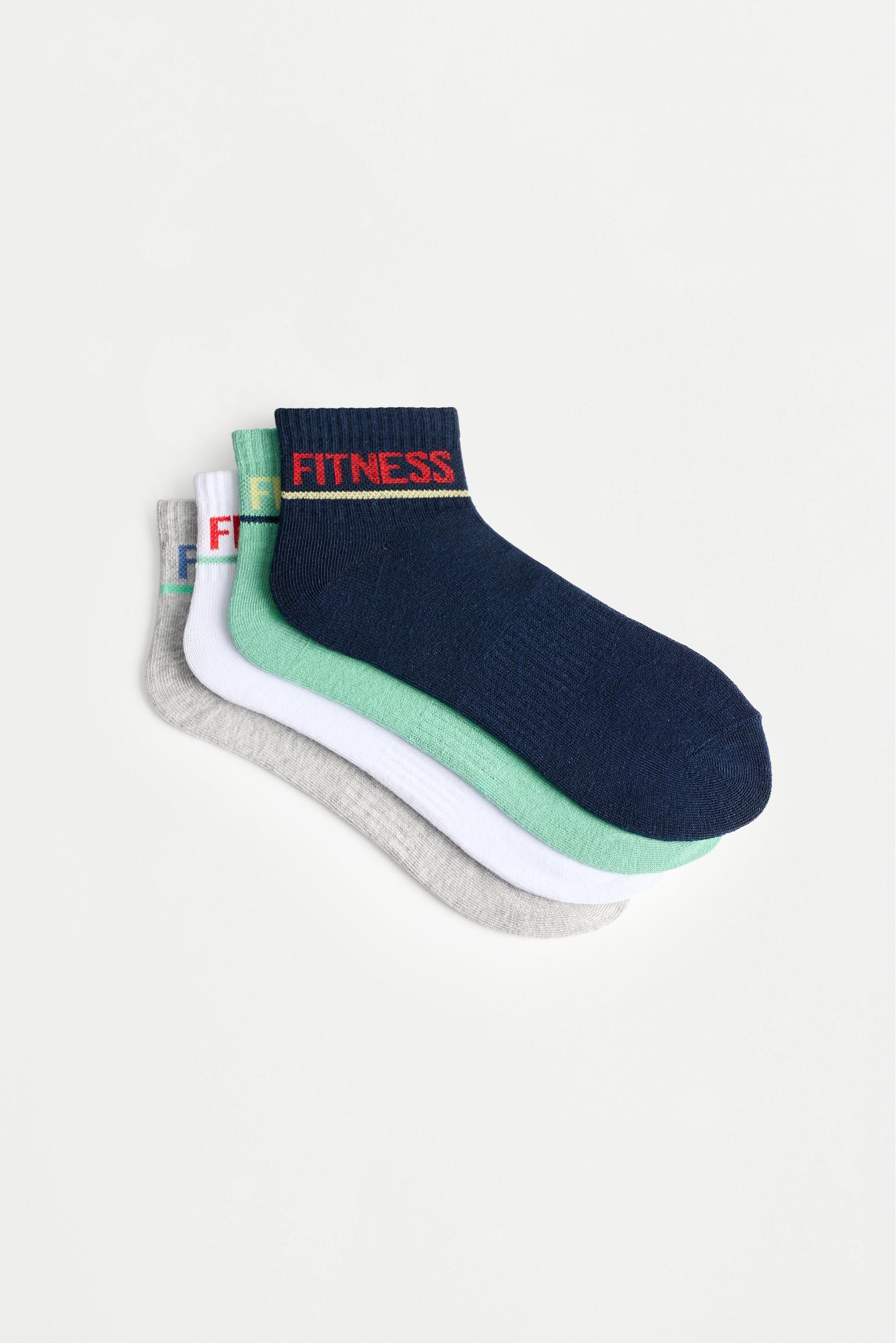Calcetines tobilleros texto (Pack 4)