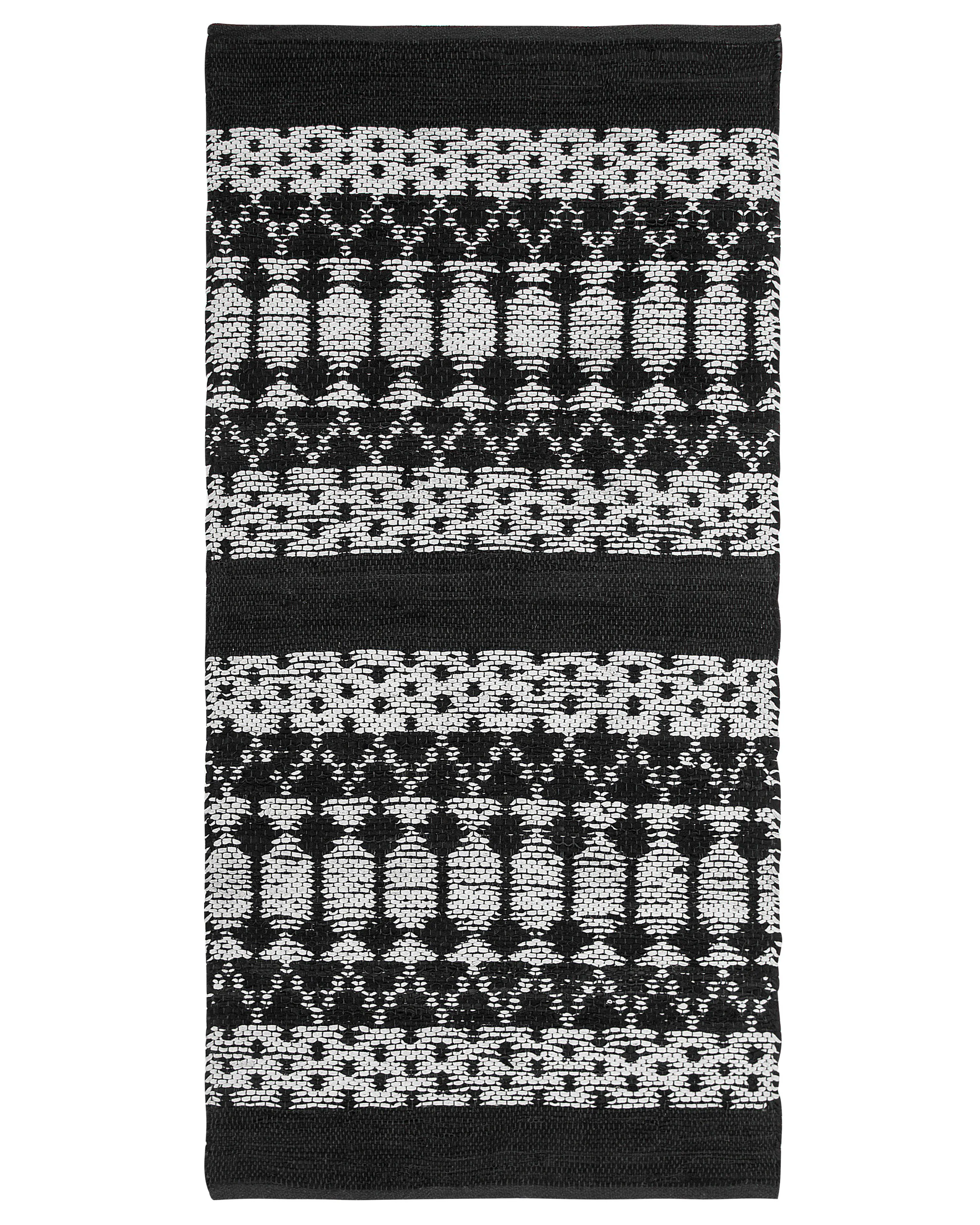 Rug SOKUN Black 140 x 200 cm Leather