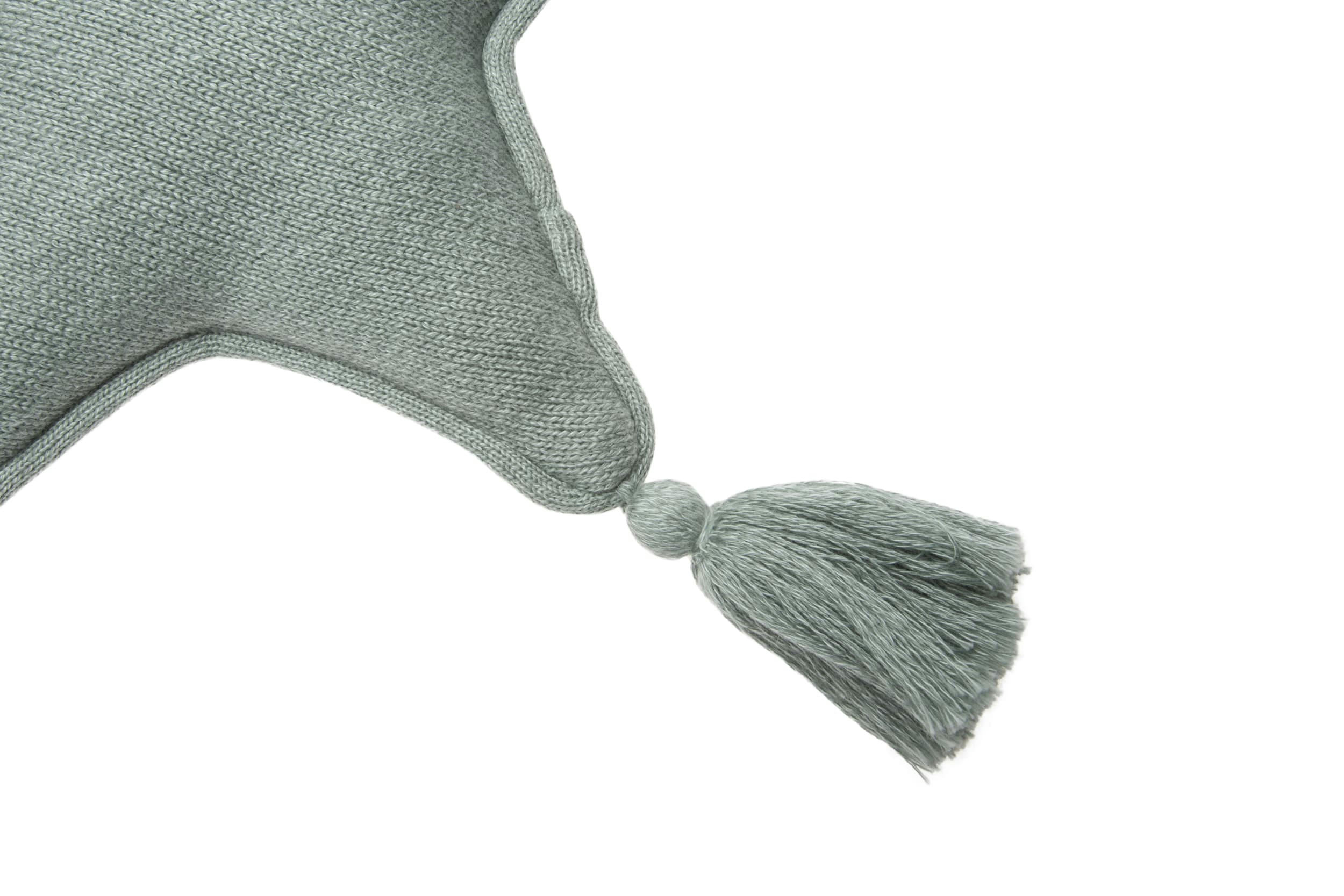 STARS - Coussin étoile en coton bleu 25x25