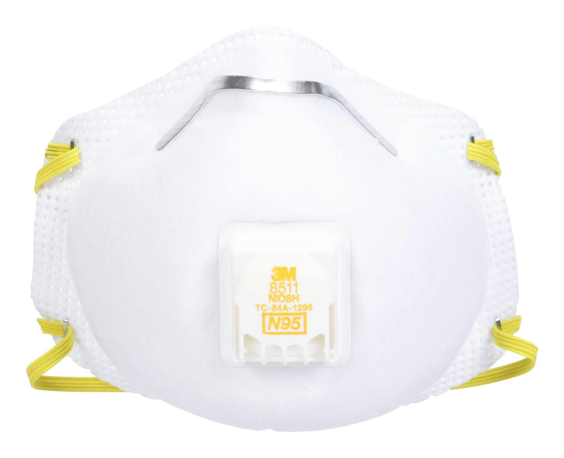 3M™ 8511 N95 Cool Flow™ NIOSH-Approved Face Mask, White