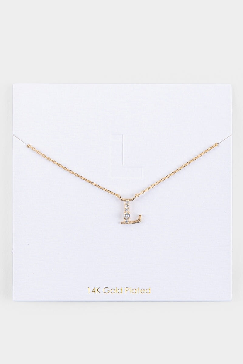 Crystal Cluster Initial Necklace