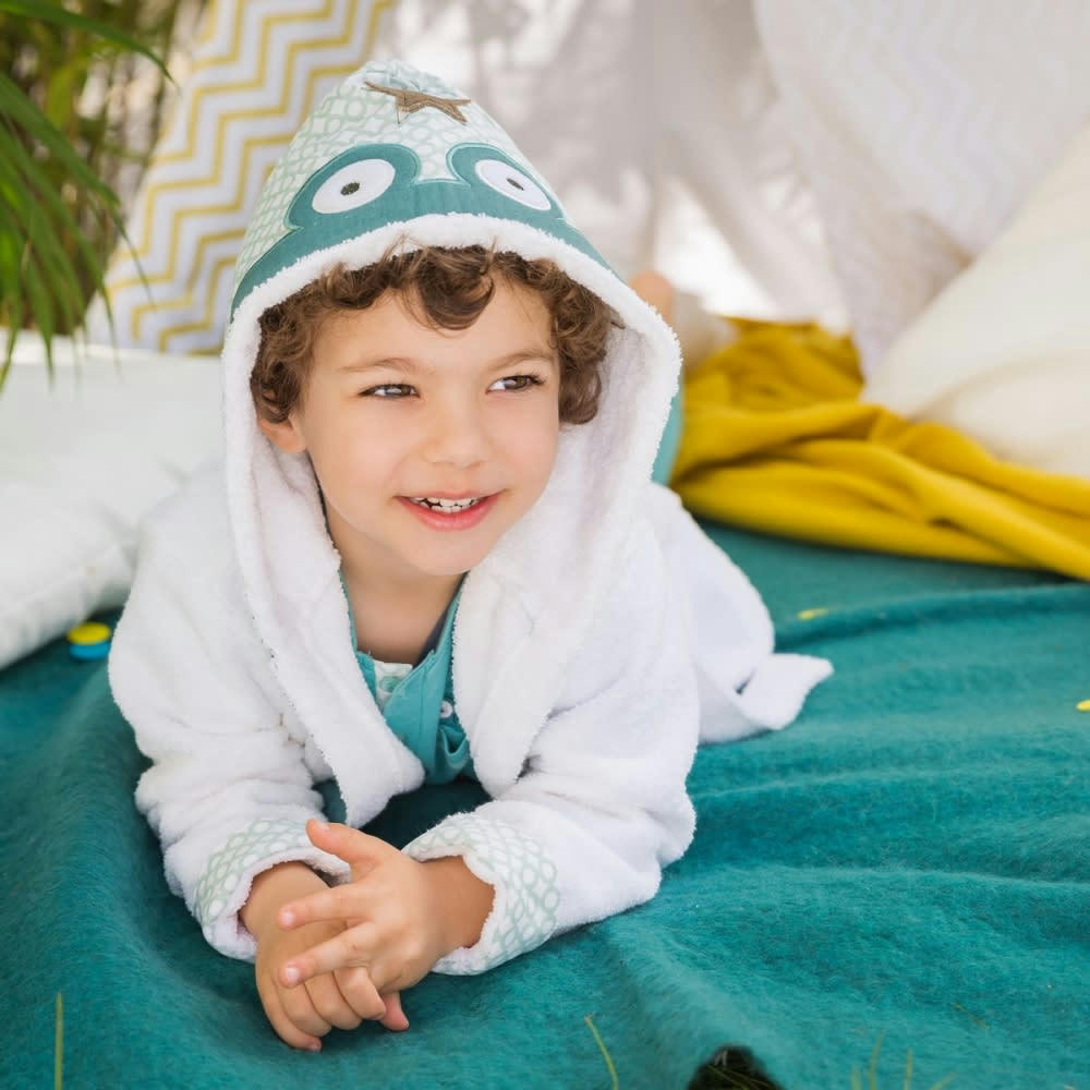 CROCODILE - Peignoir enfant coton bio* 4-5 ans