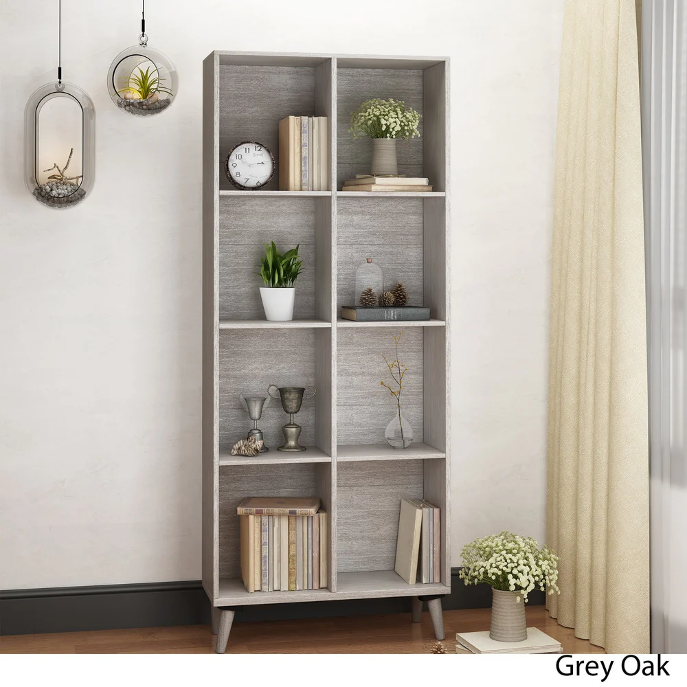 Elouera Mid-Century 8-Shelf Wood Century Cabinet by Christopher Knight Home