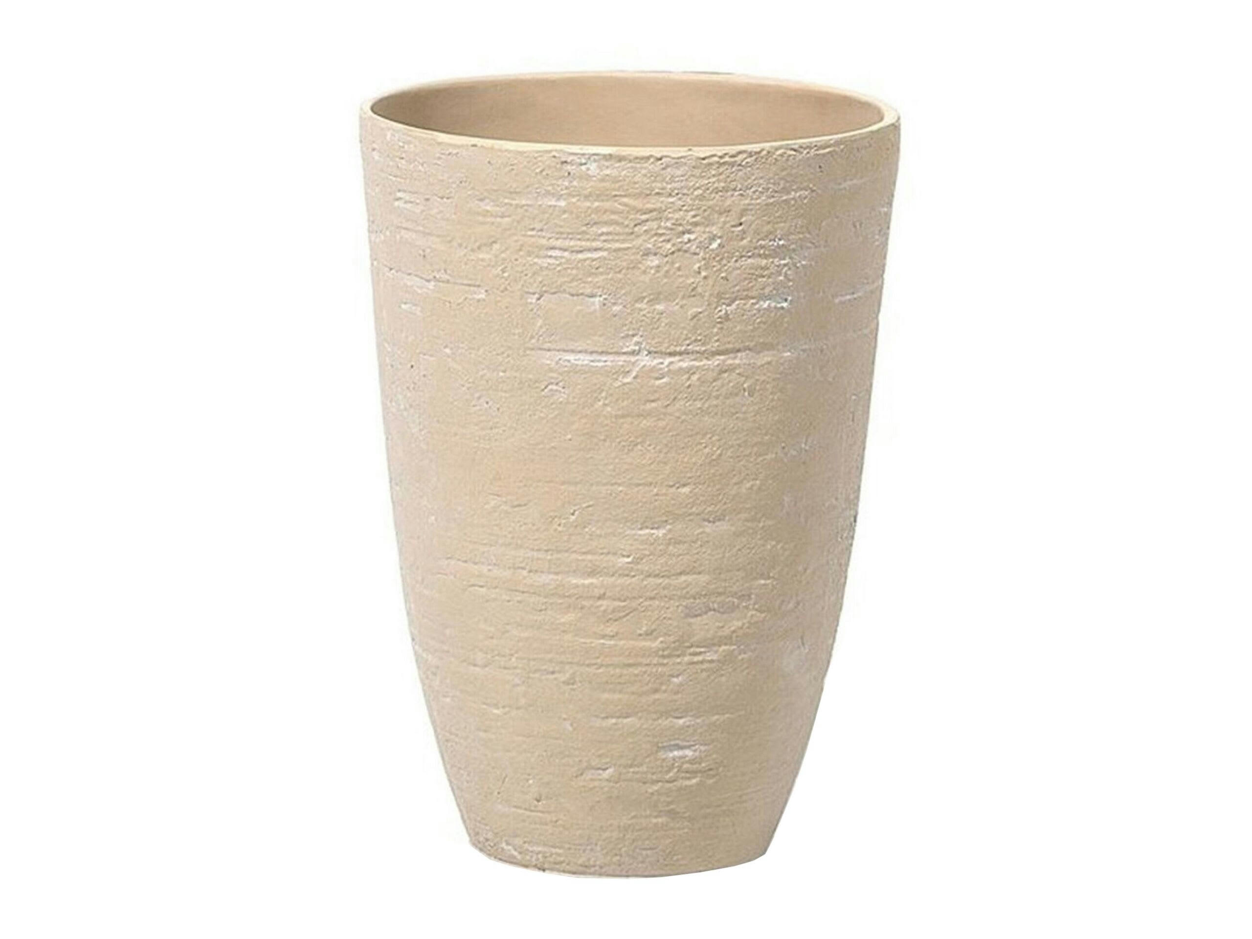 CAMIA - Cache-pot d'extérieur en pierre beige H50