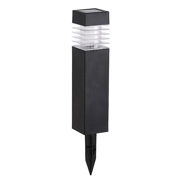 Borne solaire en ABS- Hauteur 37cm-à planter ou à poser- LED blanche- 2 Lumens- Eclairage extérieur Jardin