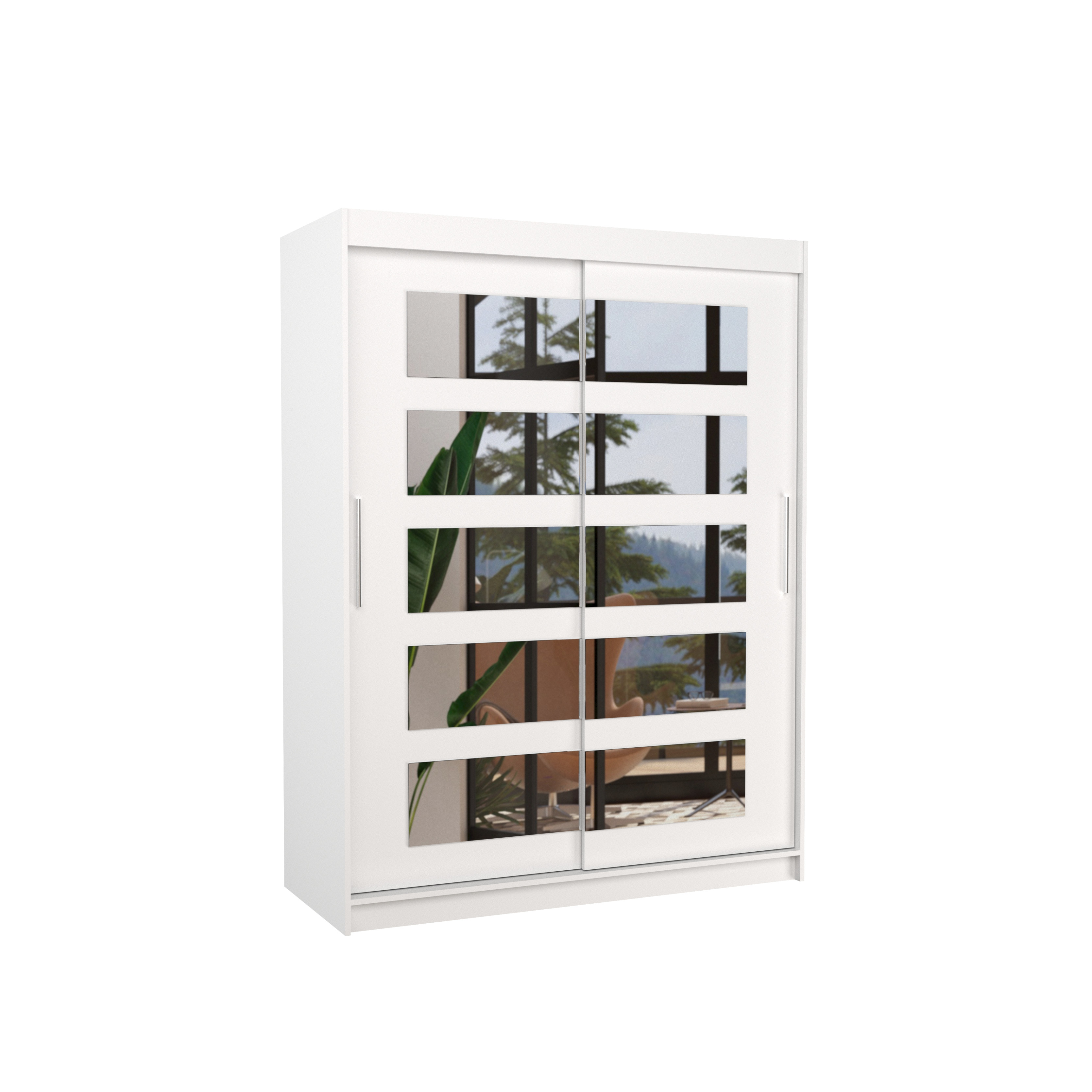 Szafa przesuwna z lustrem MURANI 150 White