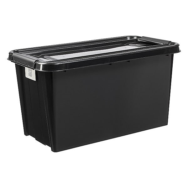 Grande Caisse Noire en Plastique Recyclé 70 litres