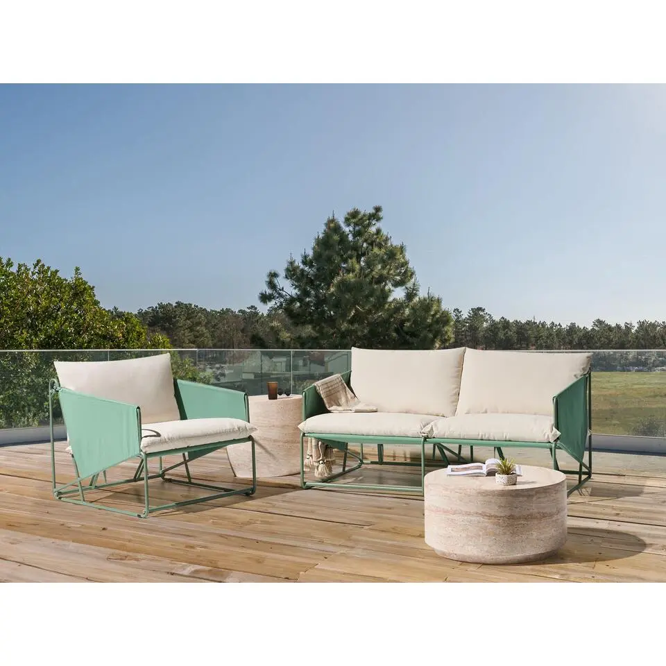 PONTE - Loungeset 3-zits - Groen - Staal