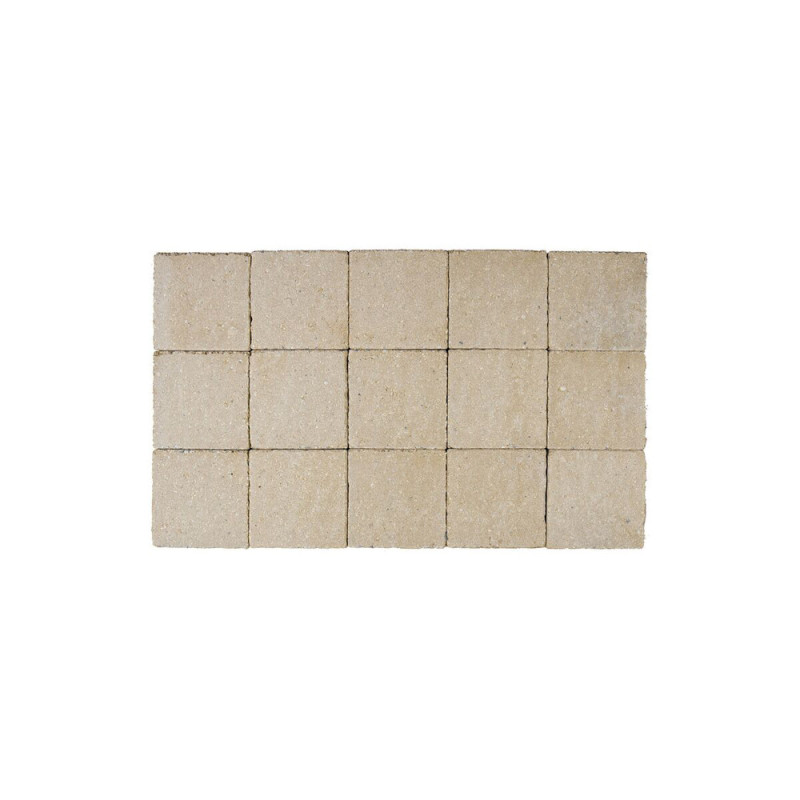 Palette 120 Pavés tambourinés Dolomie jaune 15 x 15 x 6 cm COBO GARDEN