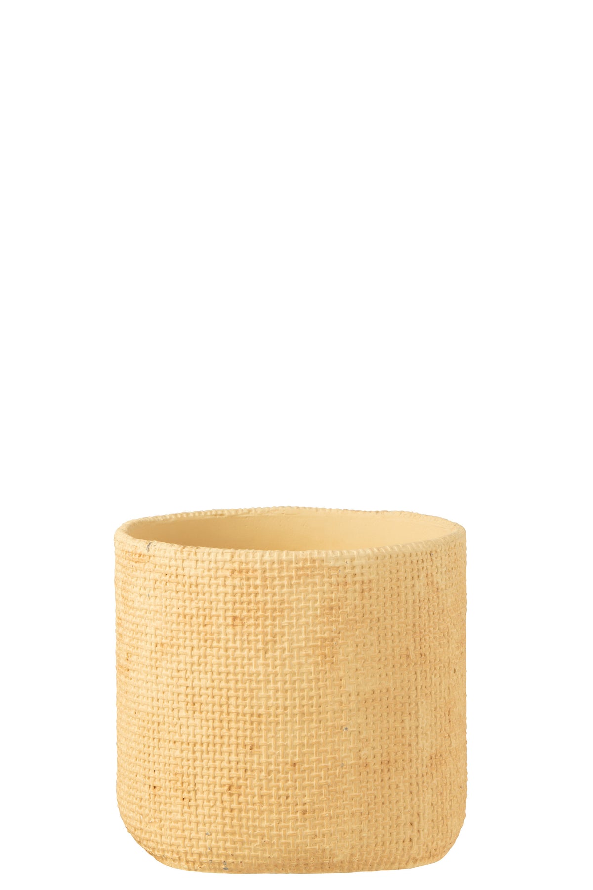 J-Line bloempot Sunny - cement - beige - medium - Ø 20 cm