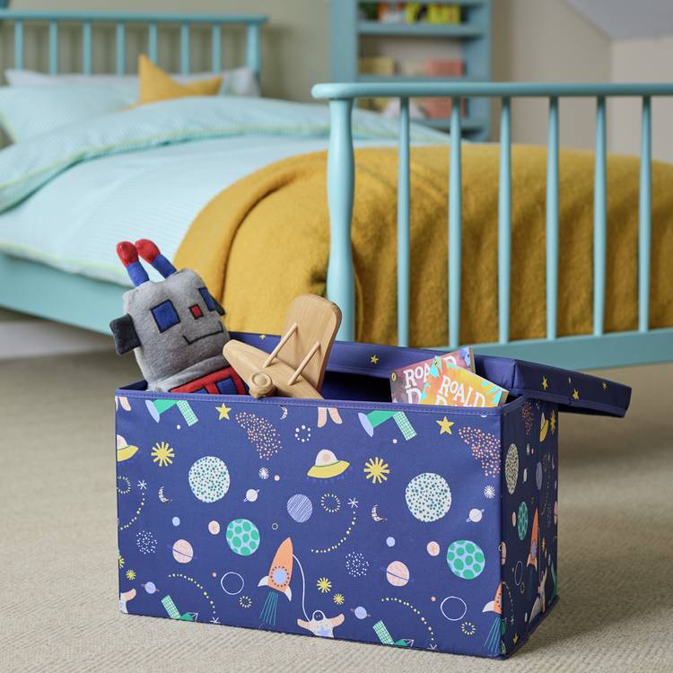 Habitat Kids Space Foldable Ottoman Box - Blue
