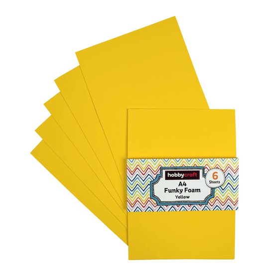 Yellow EVA Foam Sheets?A4 6 Pack