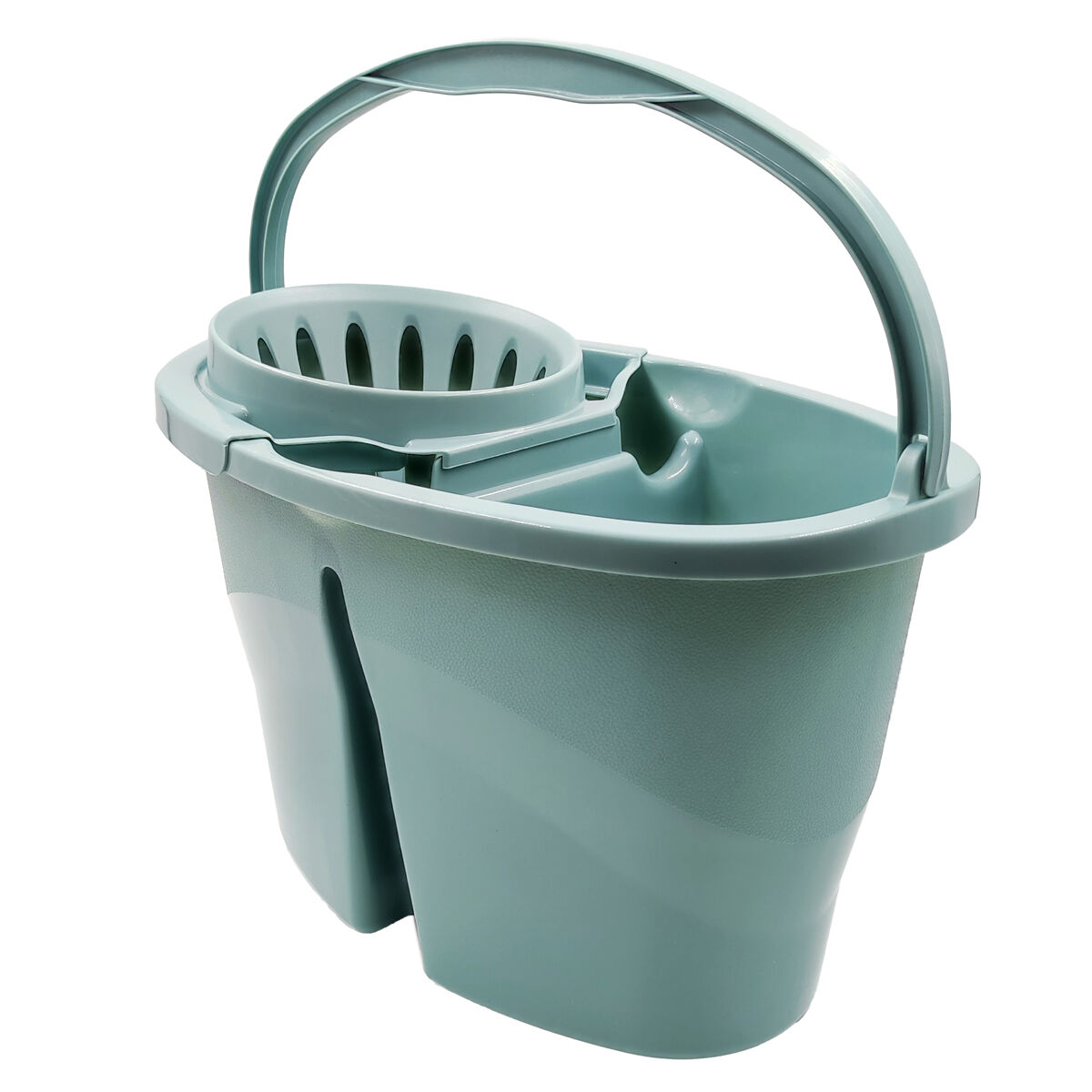 Balde com espremedor STONEBLUE com divisória 16l