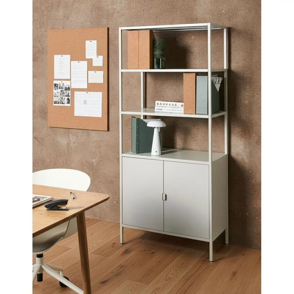 KAURI - Kantoorkast - Lichtgrijs - Staal