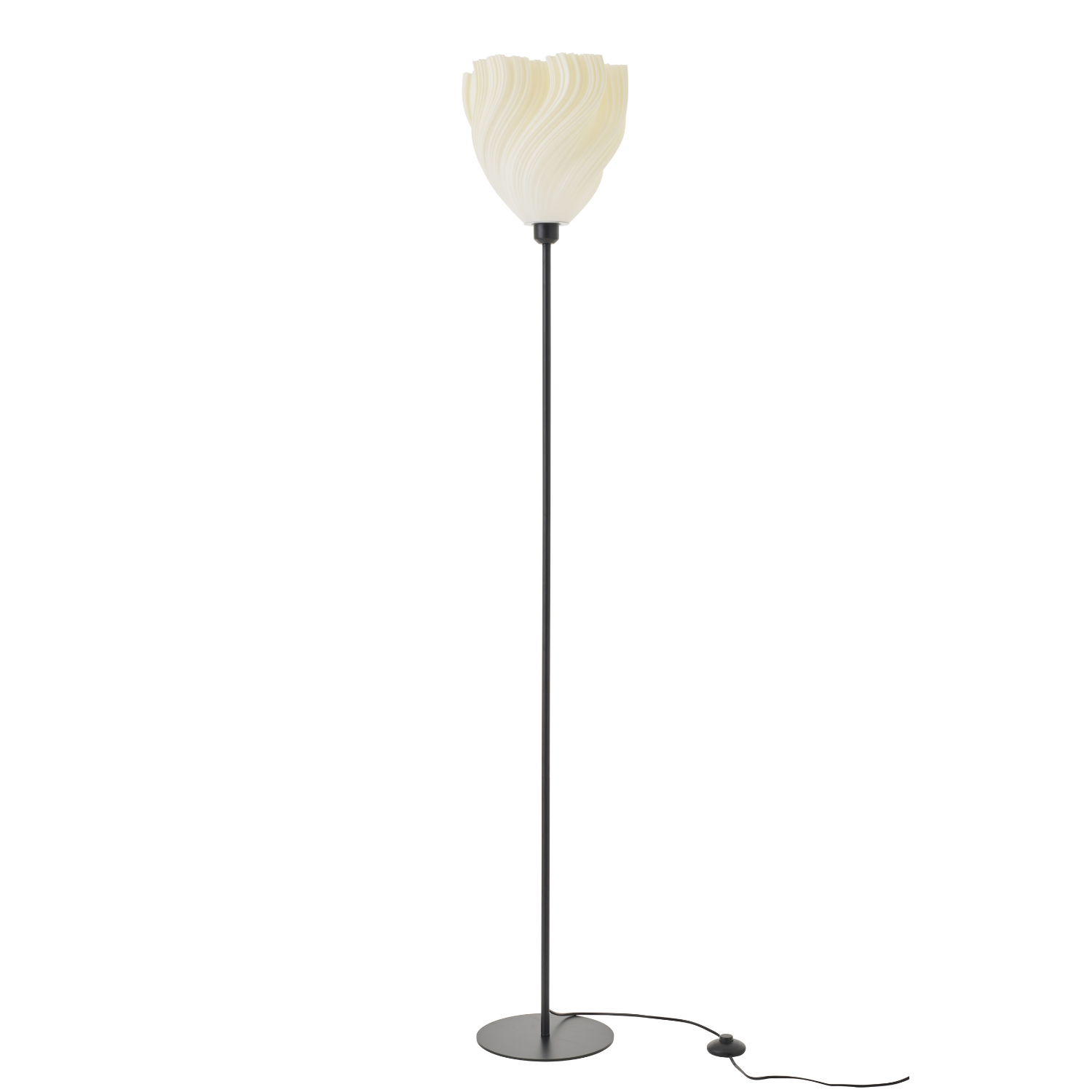 J-Line tafellamp - kunststof - zwart/wit - large
