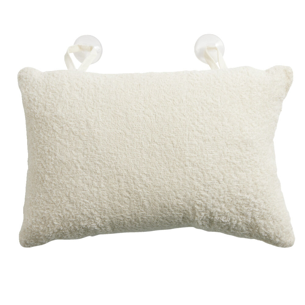 Oreiller de bain textile avec ventouses 33x24x10cm