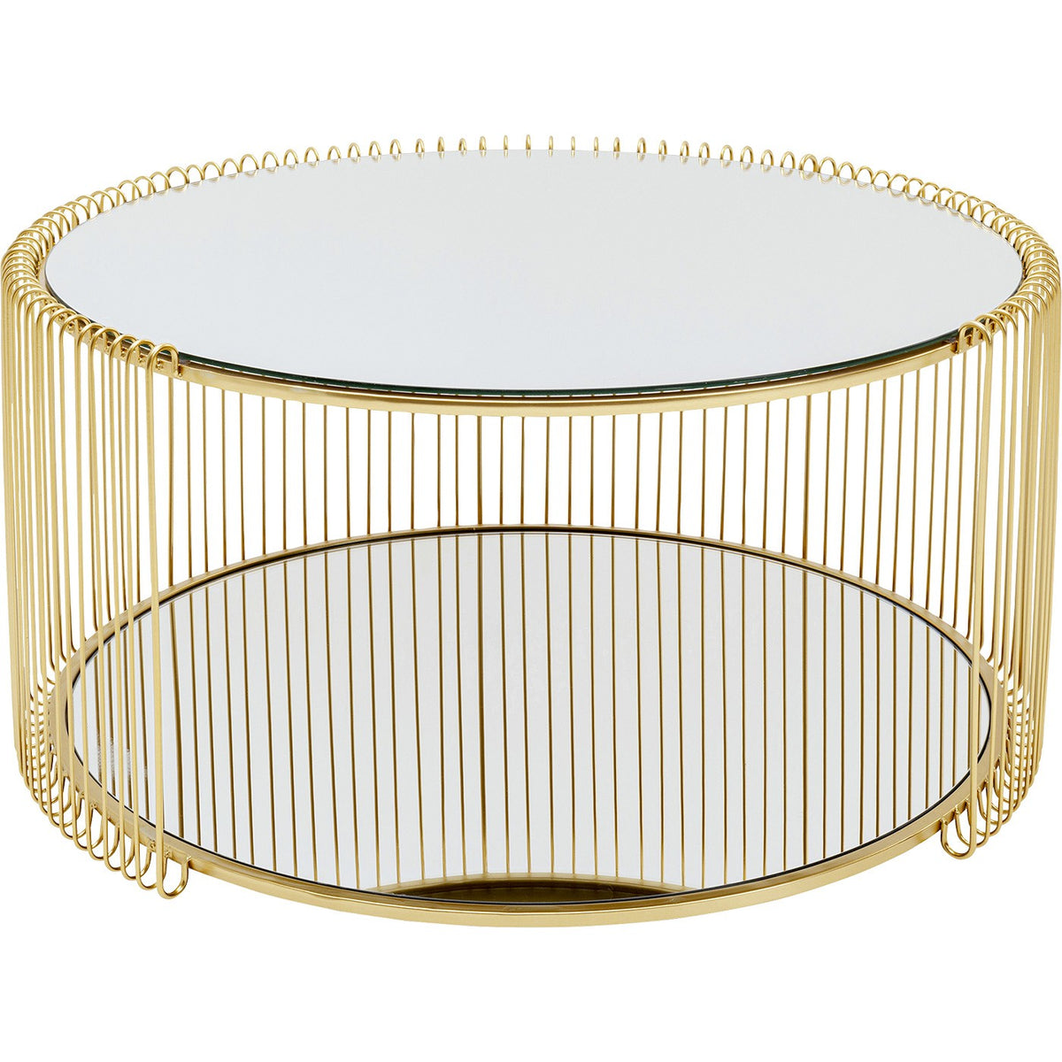 Kare Design Salontafel Wire Double Ø80cm messing