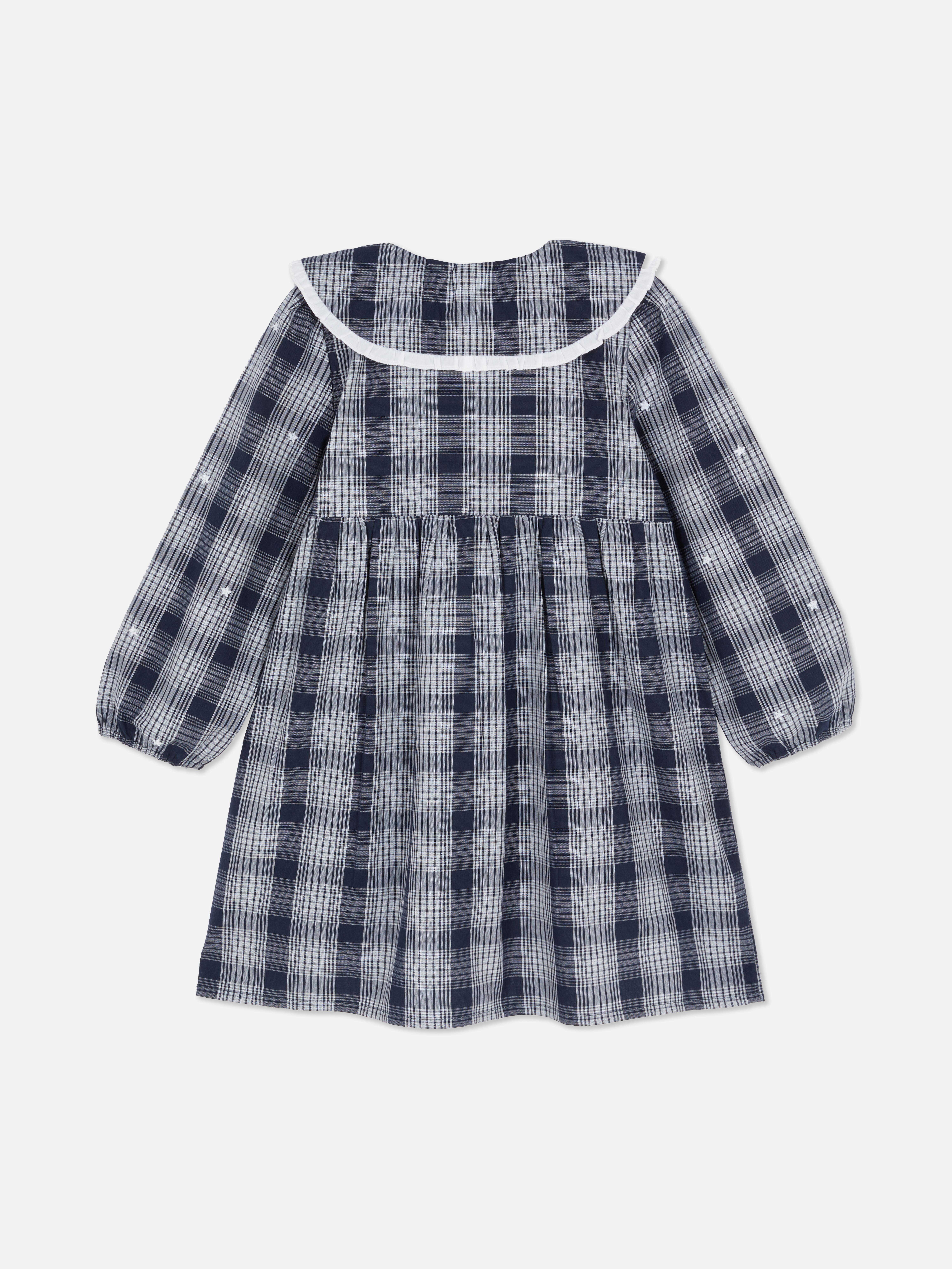 1.5-8yrs | Check Star Long-Sleeve Dress