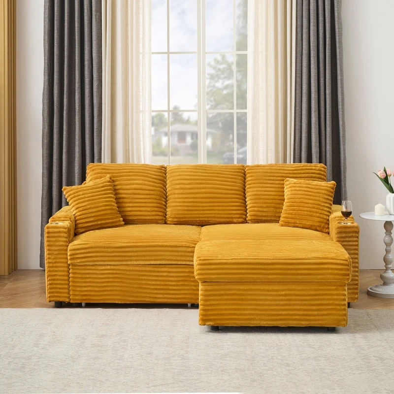 80 Cordylona Sofa, Cup Holder, Ottoman Storage