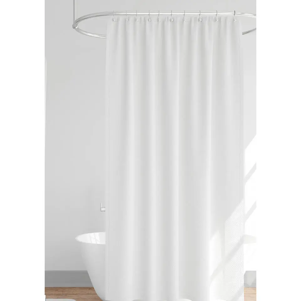 Urban Living Douchegordijn - wit met relief - 180 x 200 cm
