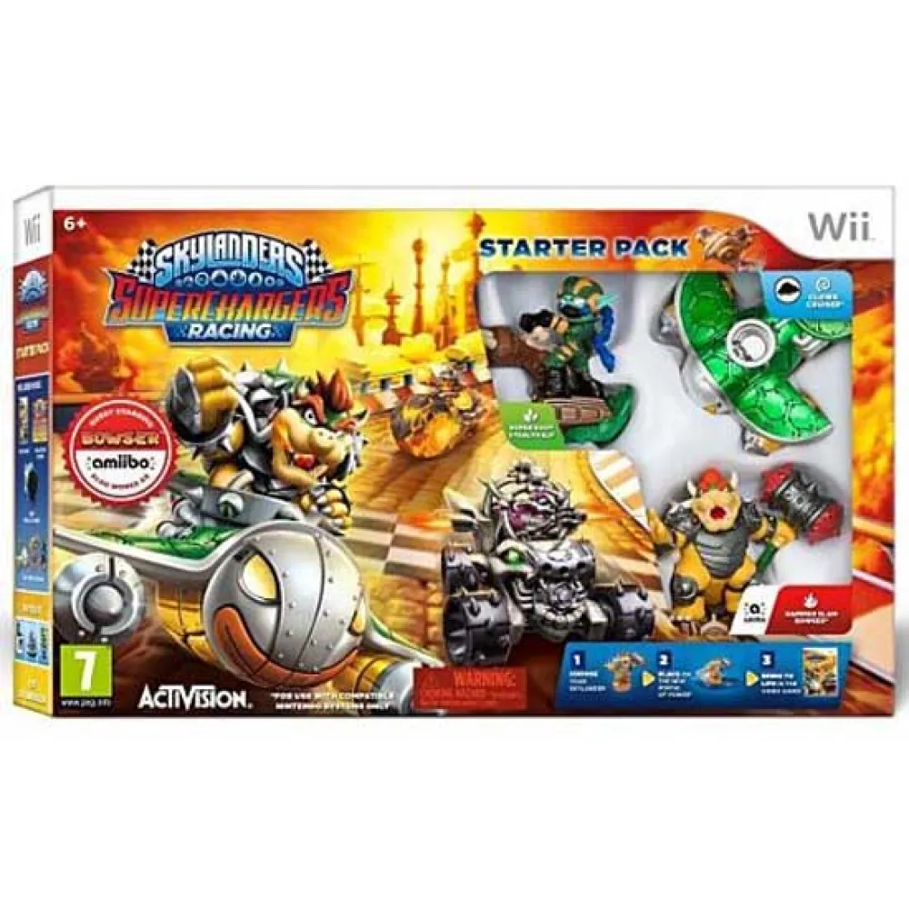 Nintendo Wii Skylanders SuperChargers Racing Starter Pack Includes Bowser Figure Compatible with Amiibo