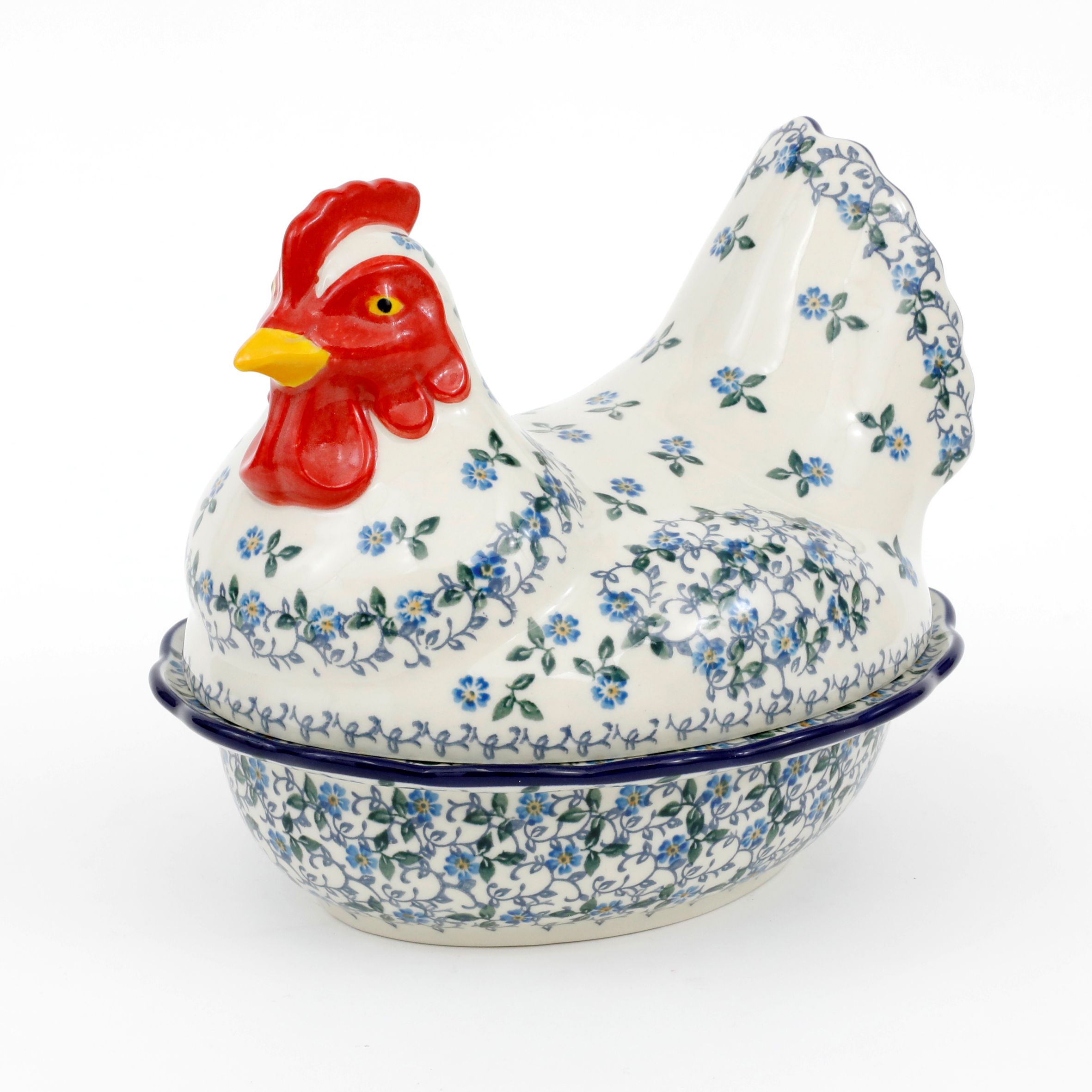 Pojemnik kura D43 h-20,5 cm  2089X Niezapominajki