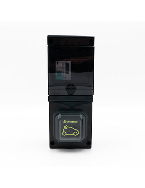 Borne De Recharge équipée D'une Prise Green'up Complète Avec Protections Et Compteur