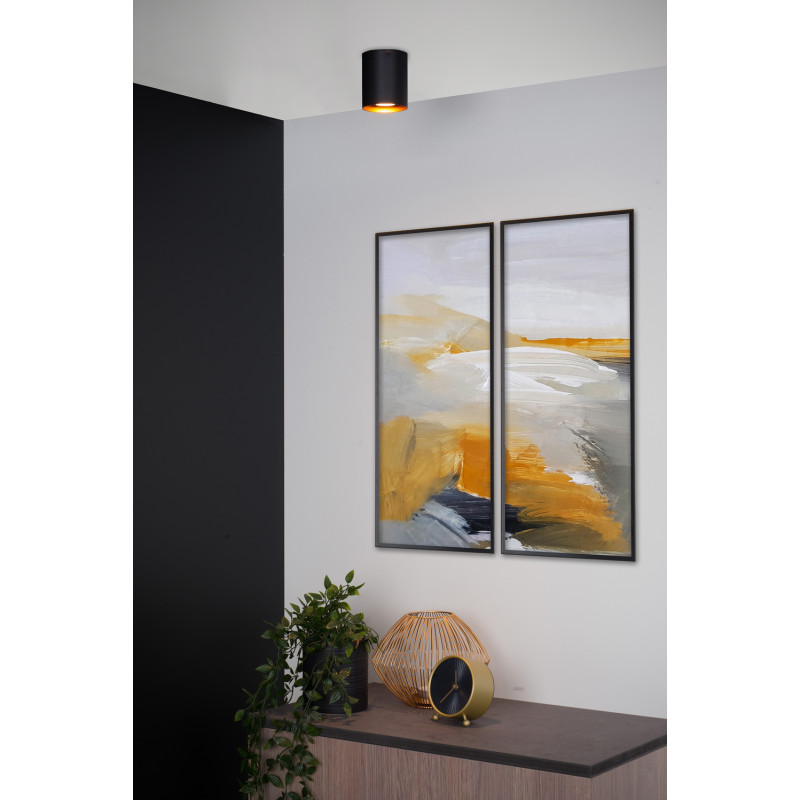 Spot Bido noir Ø 8 cm GU10 50 W LUCIDE
